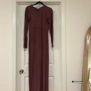 Bordeaux Long Sleeve Dress in Mauve